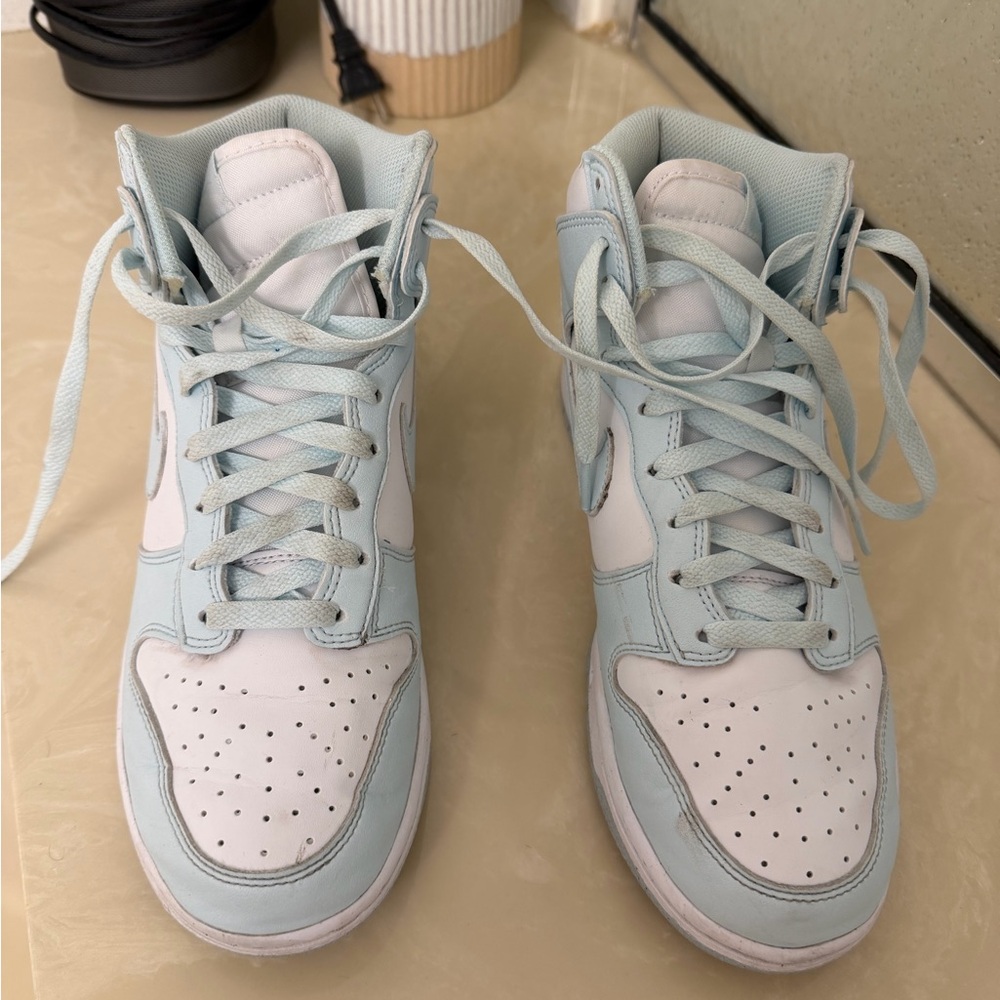 Nike Light Blue and White Sneakers